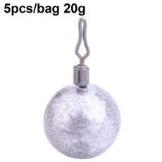 HENGJIA 5 pz/borsa 20g Pendente di Piombo di Pesca Pesca in Mare Lua Sferico Spinning Mordere Piombo Attrezzi Da Pesca