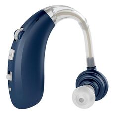 Ricarica USB Gancio per l'orecchio Riduzione del rumore Amplificatore audio per apparecchi acustici (blu)