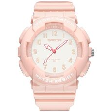 SANDA Small Fresh Digital All-match Impermeabile Luminoso Orologio da studente (rosa ciliegia)