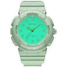 SANDA Small Fresh Digital All-match impermeabile luminoso orologio da studente (verde Matcha)