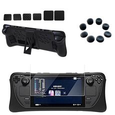 Custodia protettiva in silicone per console di gioco Steam Deck con supporto