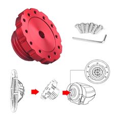 Per Thrustmaster TXT300 T500TS Adattatore di connessione per volante da gioco (rosso)