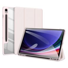 Custodia per tablet in pelle antiscivolo per Samsung Galaxy Tab S9 FE DUX DUCIS TOBY con funzione Sleep/Wake-up (rosa)