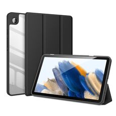 Custodia per tablet in pelle antiscivolo per Samsung Galaxy Tab A9 serie DUX DUCIS TOBY con funzione di sospensione/sveglia (nero)