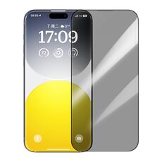 Per iPhone 15 Pro Max Baseus Sapphire Series Pellicola in vetro temperato antipolvere a prova di peep