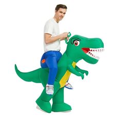 Vestiti gonfiabili del dinosauro di Halloween Poliestere 3D Abbigliamento per bambole del fumetto, Taglia:M (120-140 cm)(Bigeye Dinosaur)