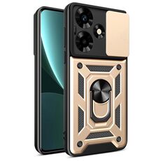 Per Infinix Hot 30 Custodia scorrevole per fotocamera Design TPU + Custodia per PC (Oro)