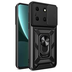 Per Infinix Note 30i Custodia scorrevole per fotocamera Design TPU + Custodia per PC (Nero)