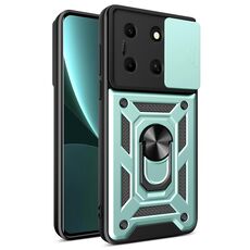 Per Infinix Note 30i Custodia scorrevole per fotocamera Design TPU + Custodia per PC(Verde)