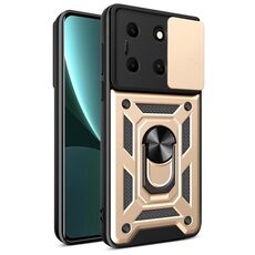Per Infinix Note 30i Custodia scorrevole per fotocamera Design TPU + Custodia per PC (Oro)
