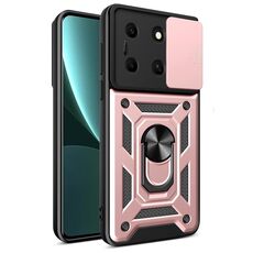 Per Infinix Note 30i Custodia scorrevole per fotocamera Design TPU + Custodia per PC (Oro rosa)