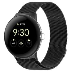 Per cinturino in maglia di acciaio magnetico Milano per Google Pixel Watch 2 (nero)