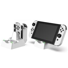 Caricatore del supporto per console di gioco per Nintendo Switch/Switch Oled/Switch Lite (bianco)