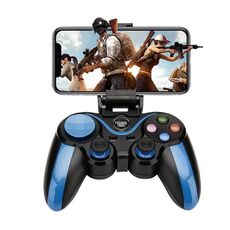VR SHINECON S9 per telefoni Android/iOS Wireless Bluetooth Direct Play Game Maniglia con supporto (blu nero)