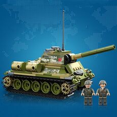 22008 T-34 CAYI Modello di carro armato Assemblato Puzzle Building Blocks Giocattoli per bambini