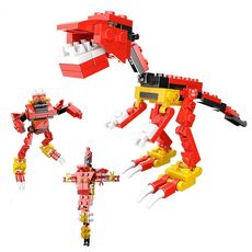 1601A Tyrannosaur CAYI 3 in 1 Dinosauro meccanico Piccole particelle Puzzle Building Blocks Giocattoli per bambini