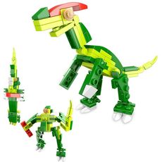 1601B Corythosaurus CAYI 3 in 1 Dinosauro meccanico Piccole particelle Puzzle Building Blocks Giocattoli per bambini