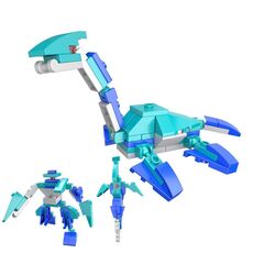 1601C Plesiosaur CAYI 3 in 1 Dinosauro meccanico Piccole particelle Puzzle Building Blocks Giocattoli per bambini