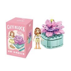 13002 CAYI Giocattolo da costruzione per puzzle di piccole particelle di piante in vaso succulente