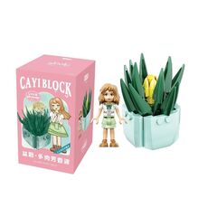 13004 CAYI Giocattolo per blocchi da costruzione con piccole particelle di piante in vaso succulente