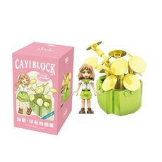 13005 CAYI Giocattolo per blocchi da costruzione con piccole particelle di piante in vaso succulente