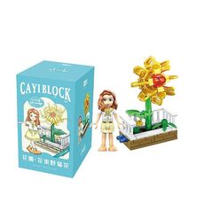 13102 CAYI Flower Garden Bouquet Piccolo puzzle di particelle giocattolo da costruzione