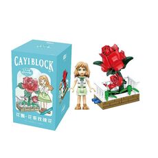 13104 CAYI Bouquet da giardino fiorito Piccolo puzzle di particelle Giocattolo da costruzione