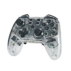 Per Switch Pro Wireless Bluetooth Gamepad con funzione di attivazione della luce a LED (trasparente)
