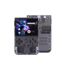 ANBERNIC RG353V 3,5 pollici Wireless Game Box Android 11 Linux OS Console di gioco portatile 128G 25000 giochi (Viola trasparente)
