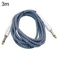 Cavo audio JT001 maschio-maschio da 6,35 mm con riduzione del rumore, cavo per basso folk, lunghezza: 3 m (blu)