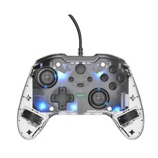 Per Microsoft XBOX One / PC XO300 RGB Gamepad cablato luminoso (trasparente)
