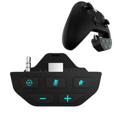 Per Microsoft Xbox One S / X / Elite HS-XO193A Gamepad Sound Enhancer Adattatore per cuffie convertitore da 3,5 mm (nero)