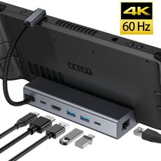 Per Steam Deck HDMI+RJ45+2 USB 3.0 +USB-C/Type-C 3.0+USB-C PD 100W 6-In-1 Base Docking Station Staffa