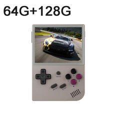 ANBERNIC RG35XX Console di gioco portatile retrò da 3,5 pollici Lettore di giochi open source 64G + 128G 13000+ giochi (grigio)