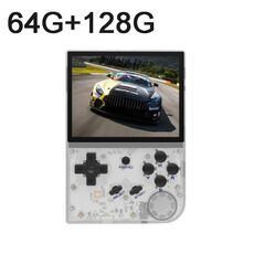 ANBERNIC RG35XX Console di gioco portatile retrò da 3,5 pollici Lettore di giochi open source 64G + 128G 13000+ giochi (bianco)