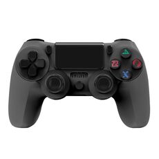 Per controller di gioco Bluetooth wireless PS4 con maniglia di gioco a doppia vibrazione con striscia luminosa (nero)