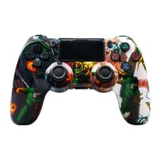 Per controller di gioco Bluetooth wireless PS4 con maniglia di gioco a doppia vibrazione con striscia luminosa (Hulk)