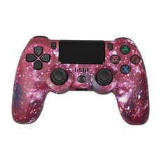 Per controller di gioco Bluetooth wireless PS4 con maniglia di gioco a doppia vibrazione con striscia luminosa (fantastico viola)