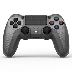 KM048 per controller di gioco wireless Bluetooth PS4 4.0 con barra luminosa (argento elegante)