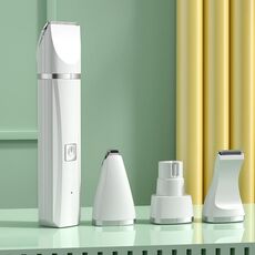 Rasoio per animali domestici, tagliacapelli per zampa di cane, gatto, fader elettrico, colore: bianco 4 in 1