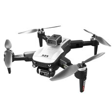 LS-S2S Evitamento degli ostacoli Drone pieghevole per fotografia aerea a doppia lente senza spazzole, specifica: 4K (bianco)