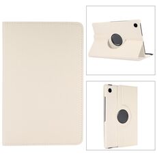 Per Samsung Galaxy Tab A9 Custodia per tablet in pelle con rotazione a 360 gradi Litchi Texture (Bianco)