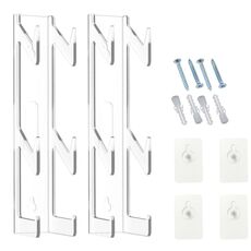 2 controller di gioco in acrilico YX072 e supporto a parete per cuffie