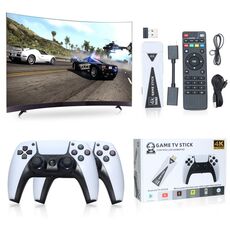 Console per videogiochi U10 64G 10000+ giochi Retro palmare 4K TV Game Stick Wireless Controller