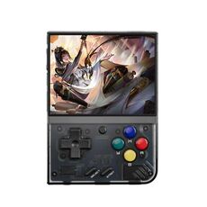 Miyoo Mini Plus Schermo IPS da 3,5 pollici Console di gioco portatile retrò 64 GB 15K Giochi (nero trasparente)
