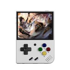Miyoo Mini Plus Schermo IPS da 3,5 pollici Console di gioco portatile retrò 128 GB 28K Giochi (bianco)
