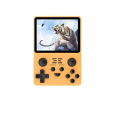 POWKIDDY RGB20S Schermo IPS da 3,5 pollici Retro console di gioco portatile open source 16 GB + 256 GB 30.000 giochi (giallo)