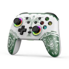 Gamepad di vibrazione somatosensoriale Bluetooth senza fili per Nintendo Switch/Switch PRO, colore: bianco verde