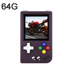 ANBERNIC RG Nano Sistema Linux IPS da 1,54 pollici Console di gioco retrò tascabile classica 64G 8000 giochi (viola scuro)