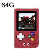 ANBERNIC RG Nano Sistema Linux IPS da 1,54 pollici Console di gioco retrò tascabile classica 64G 8000 giochi (rosso)